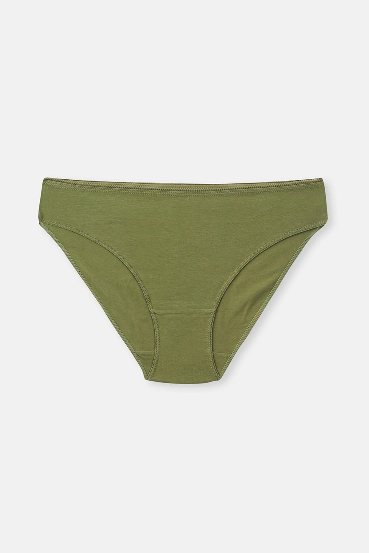 Yeşil-Ekru Kadın 3'lü Desenli Brief Külot