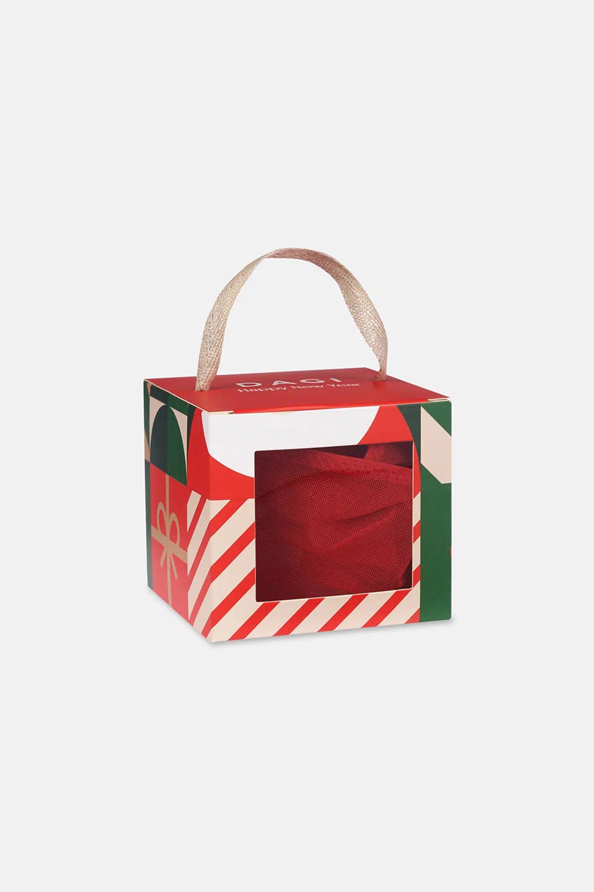 Kırmızı Arka Aksesuar Detaylı Tüllü Thong Külot