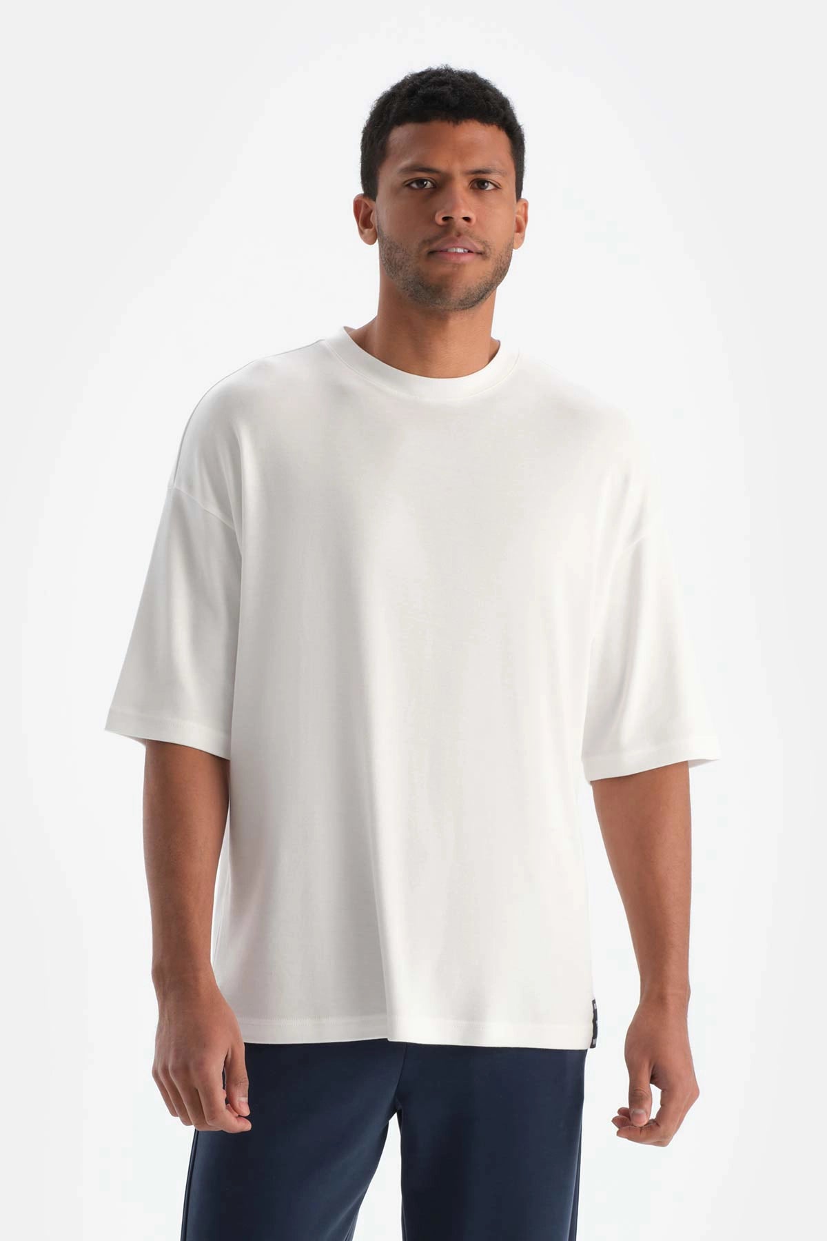 Kırık Beyaz Dagi Active Kırık Erkek Okyanus Baskılı Modal Tişört