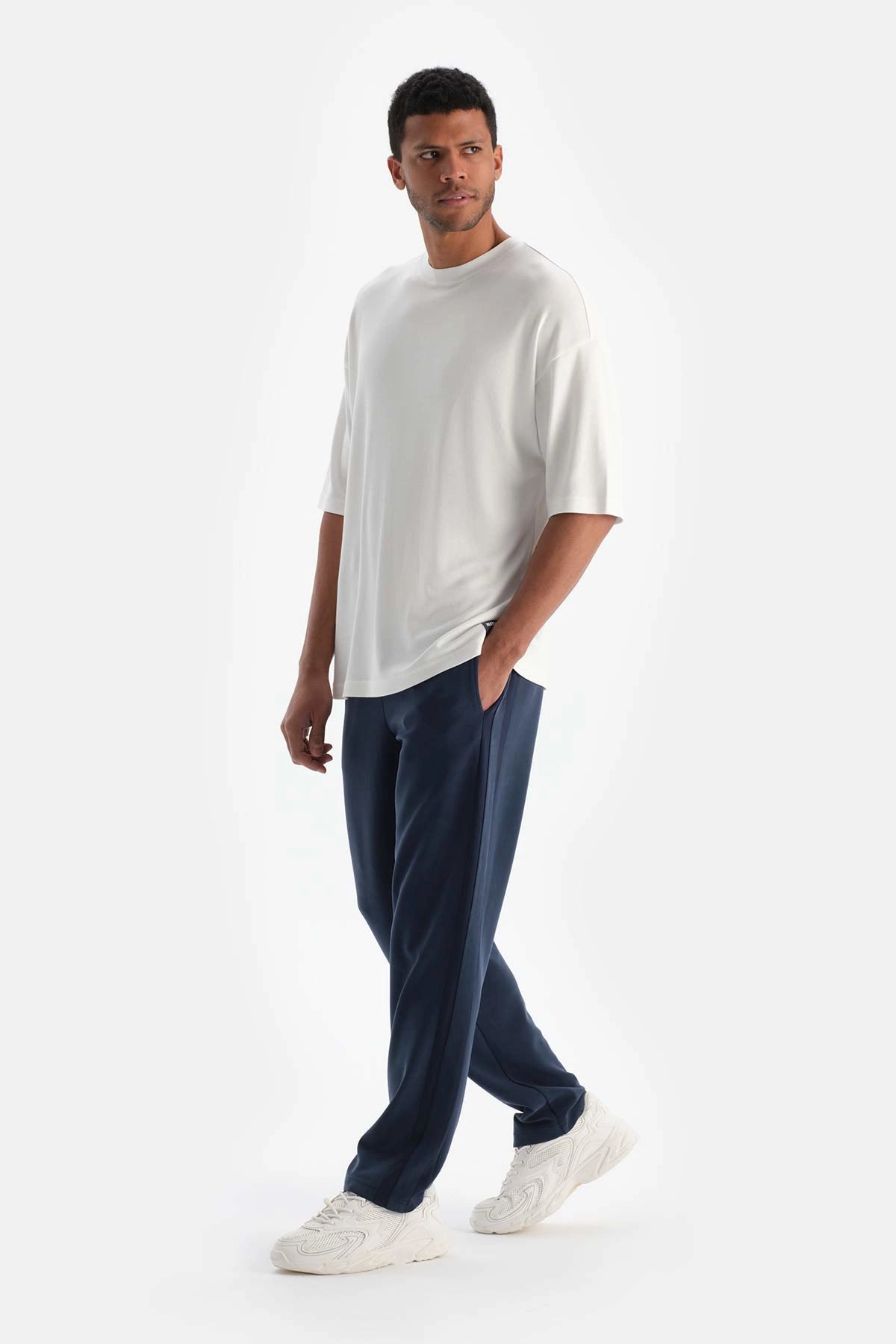 Kırık Beyaz Dagi Active Kırık Erkek Okyanus Baskılı Modal Tişört