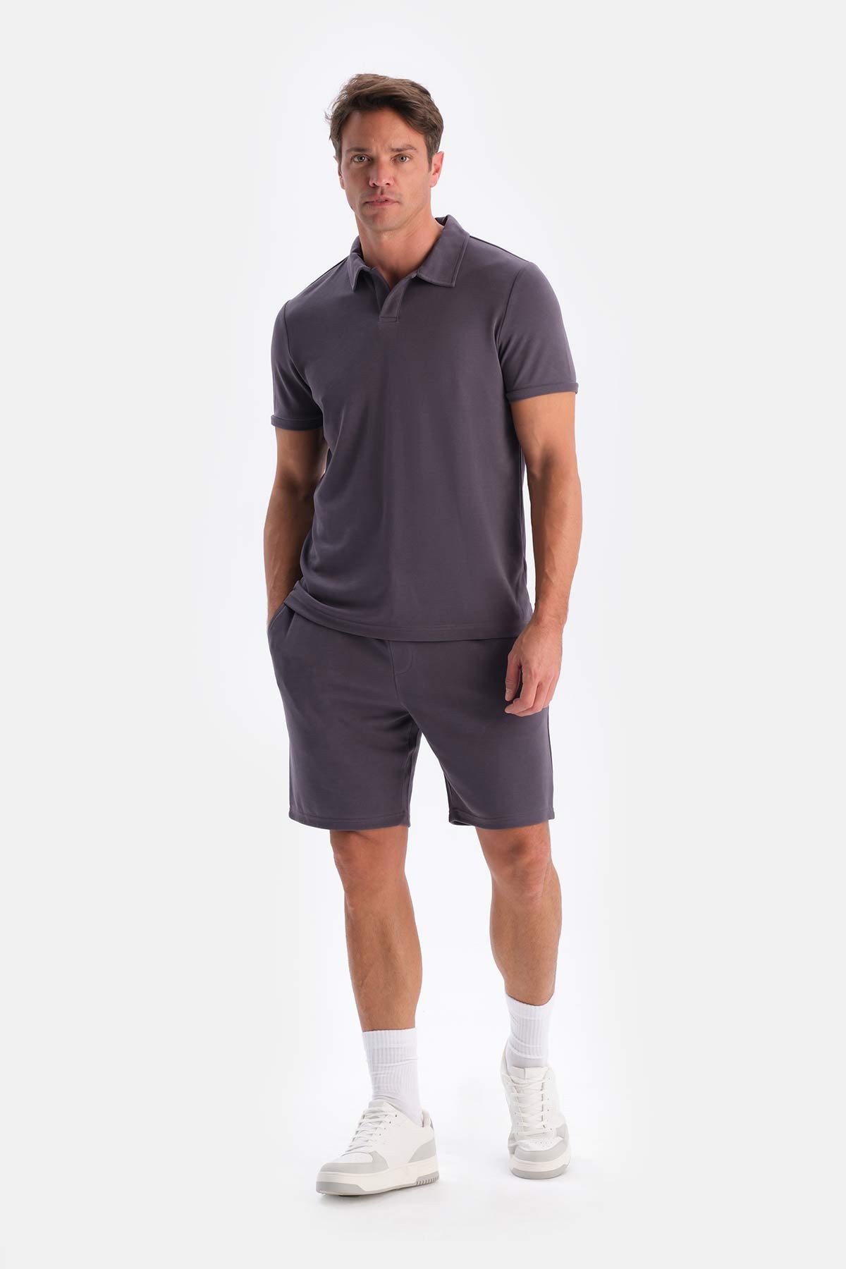 Füme Cepli Bağcıklı Modal Pike Şort