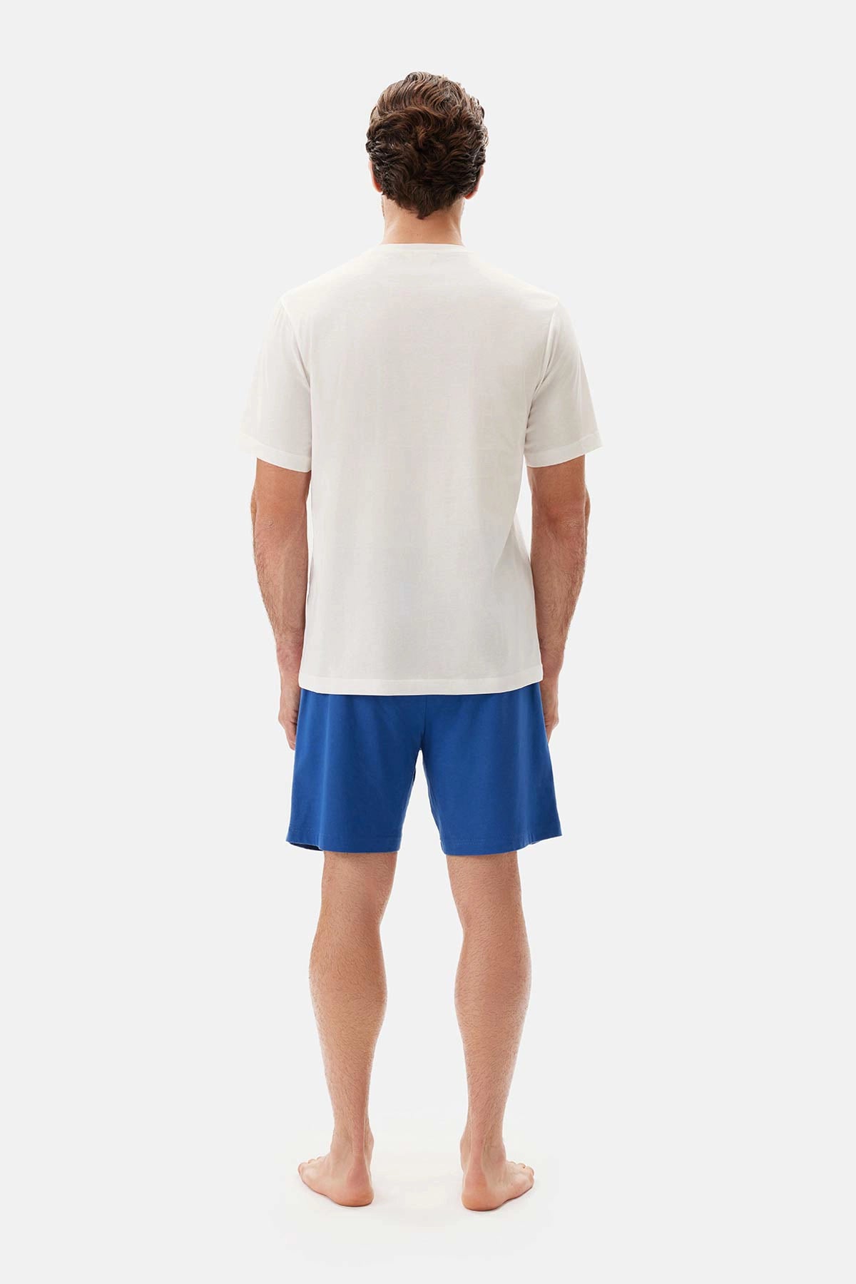 Lacivert-Mavi Örme Ikili Şort