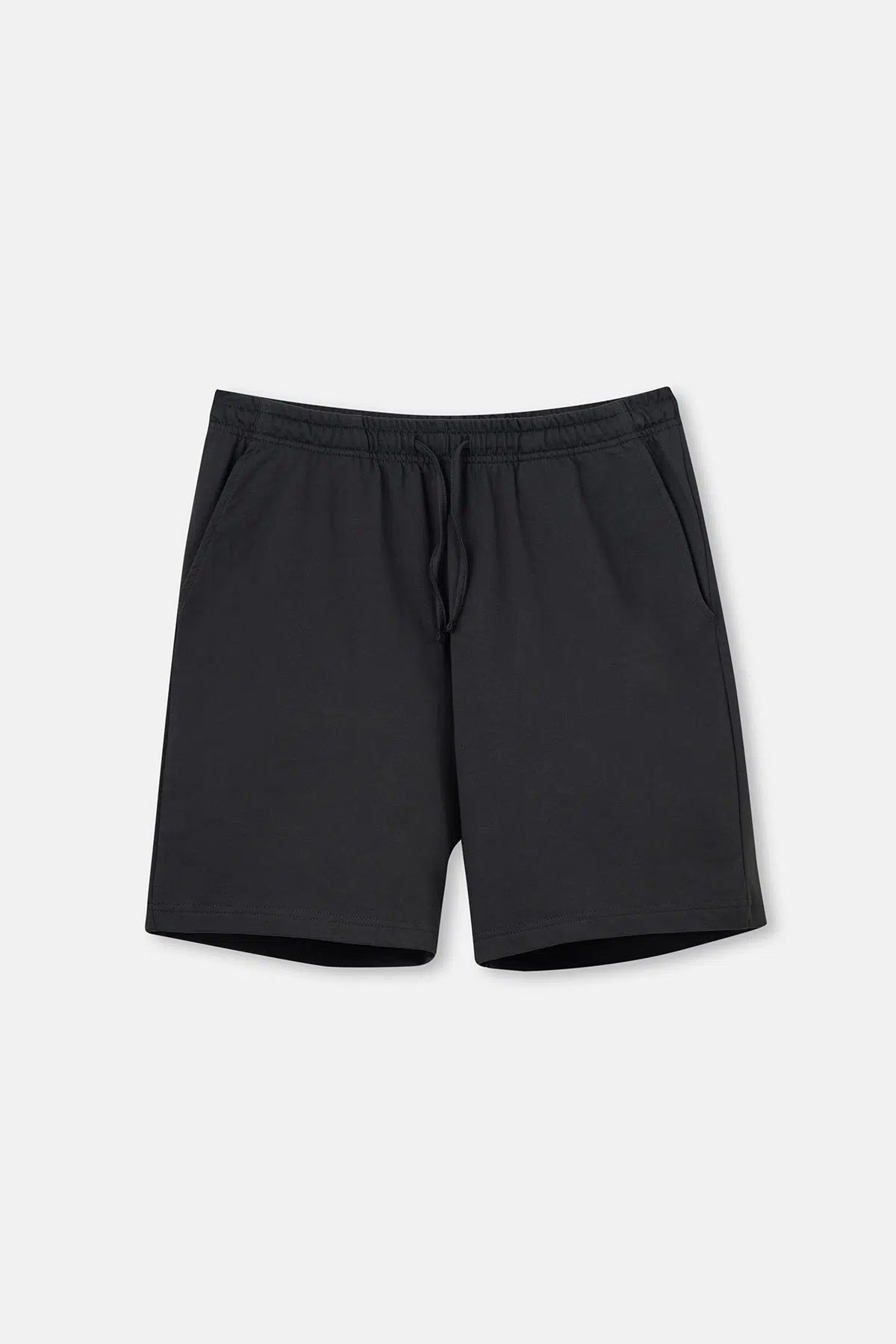 Siyah Iki Iplik Cepli Şort Pijama Altı