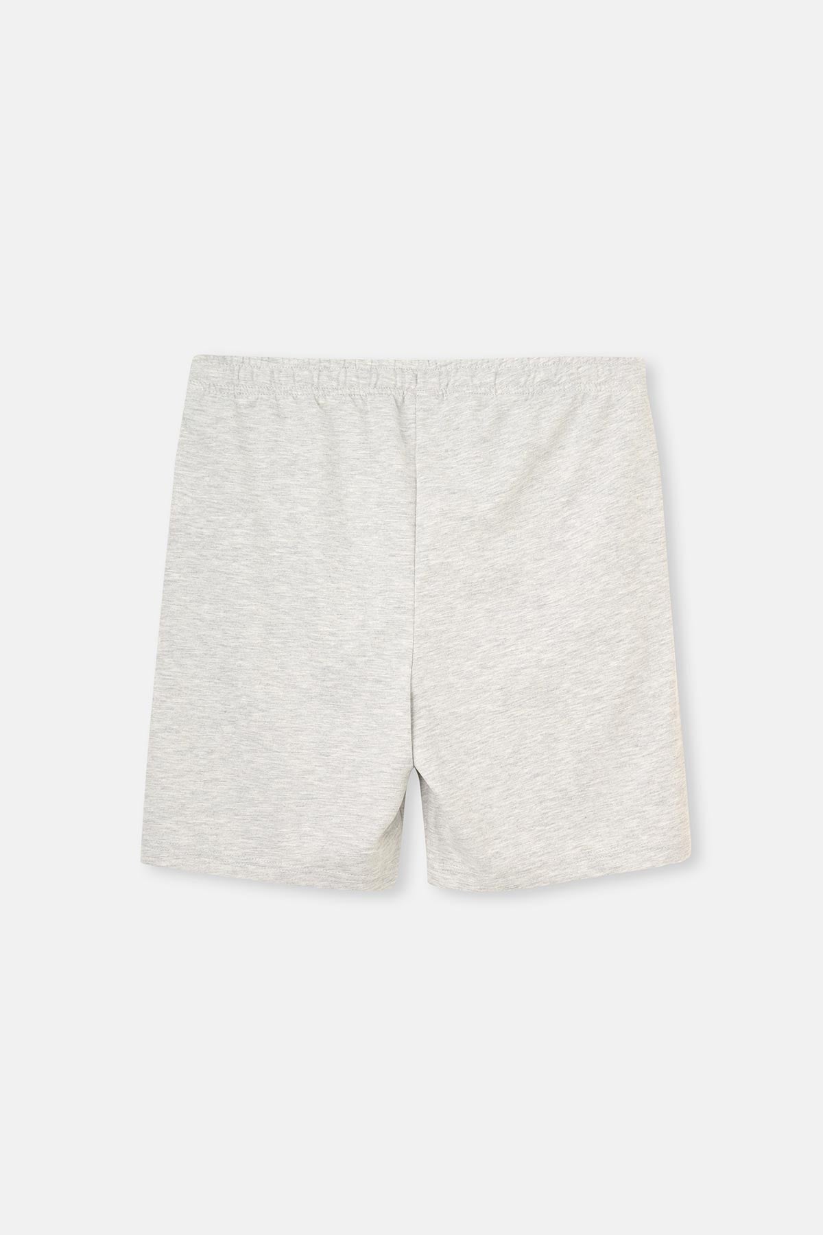 Kar Melanj Iki Iplik Cepli Şort Pijama Altı