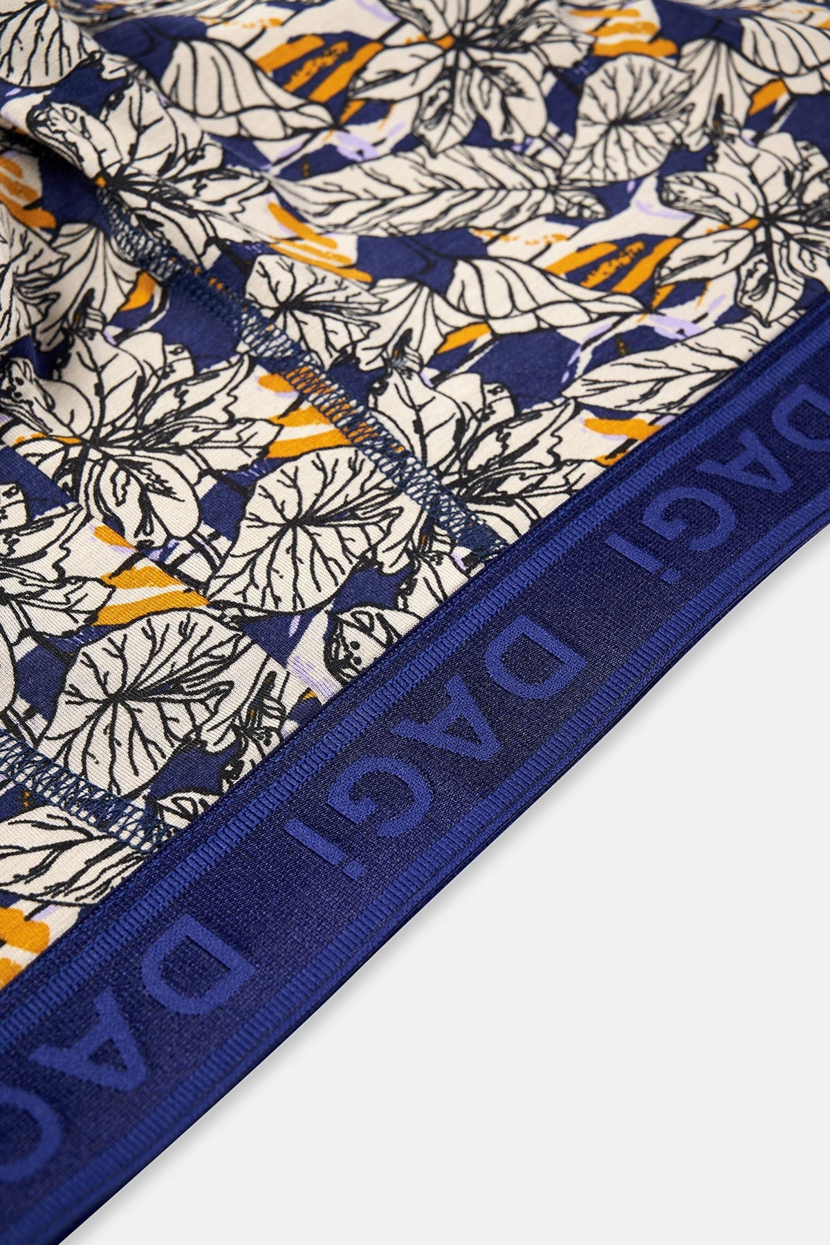 Lacivert Micro Modal Desenli Boxer