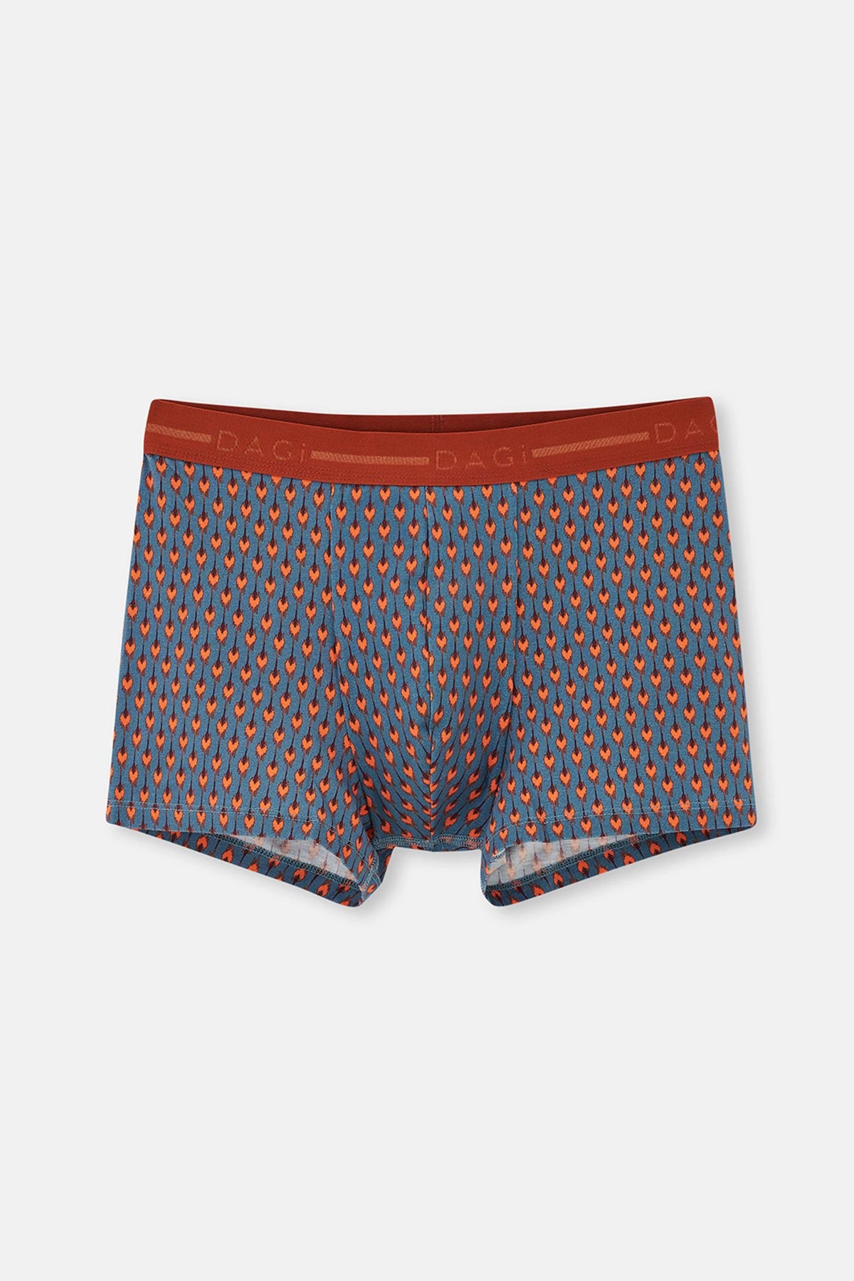 Mavi Pamuk Desenli 3'lü Boxer