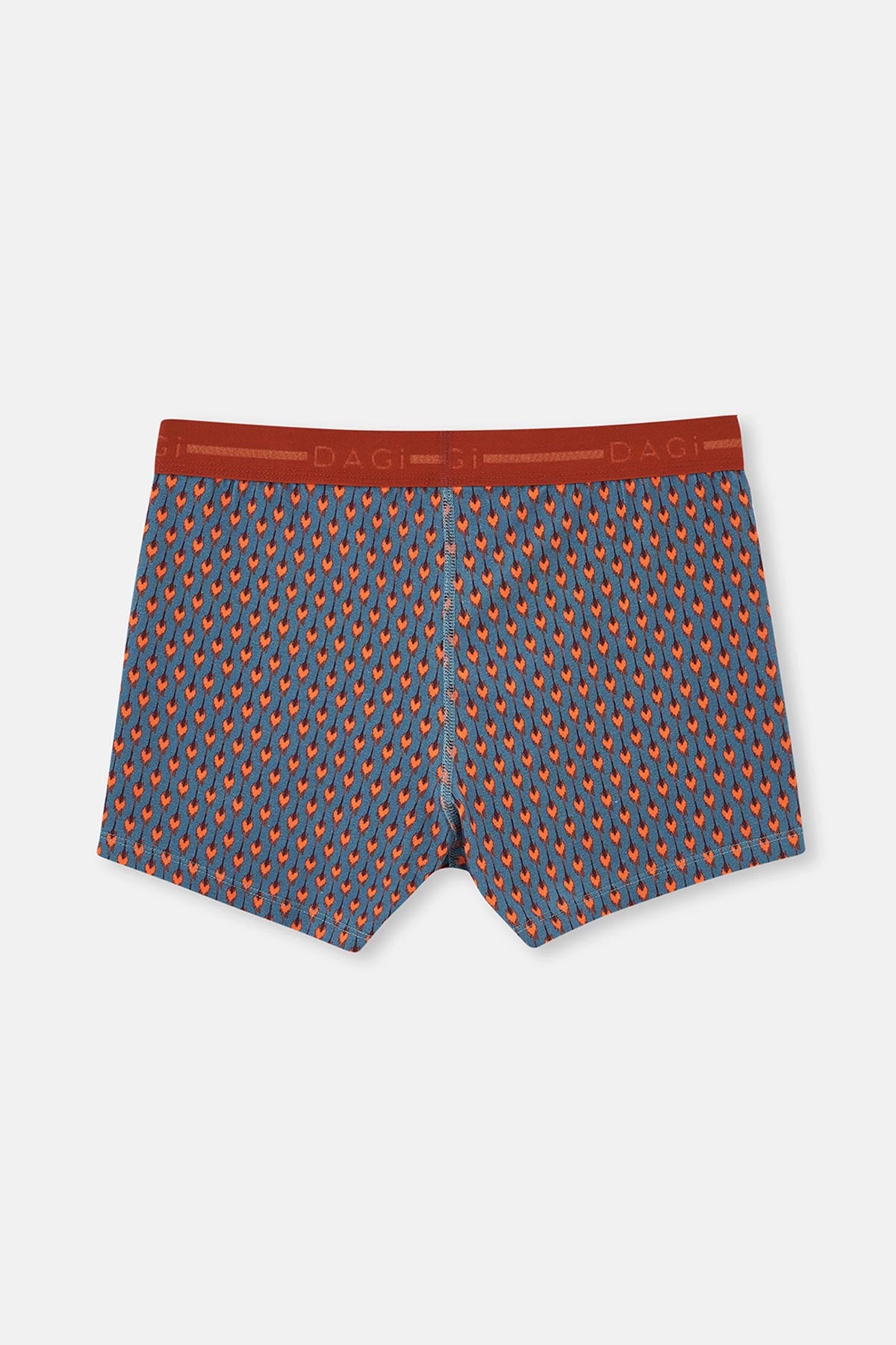 Mavi Pamuk Desenli 3'lü Boxer