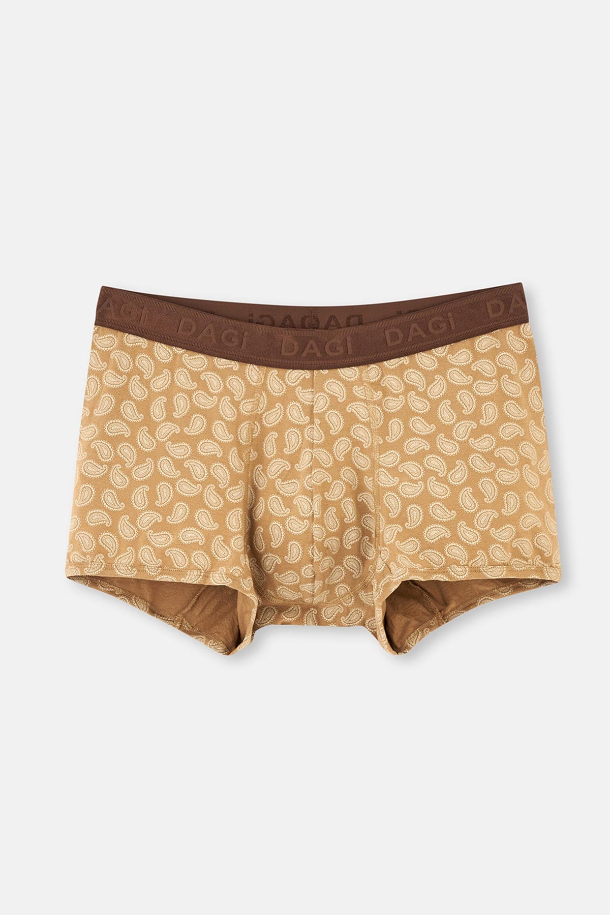 Kahverengi Micro Modal Desenli 3'lü Boxer