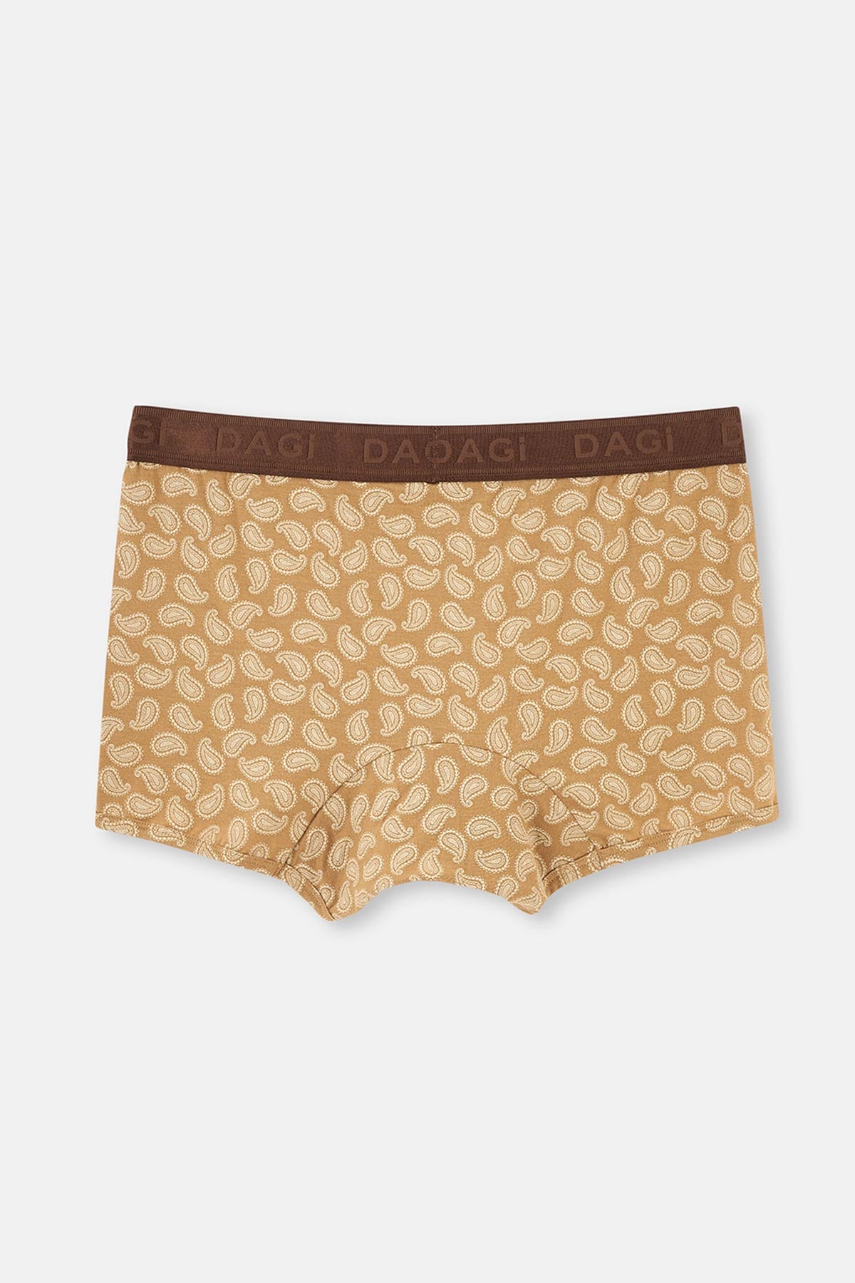 Kahverengi Micro Modal Desenli 3'lü Boxer