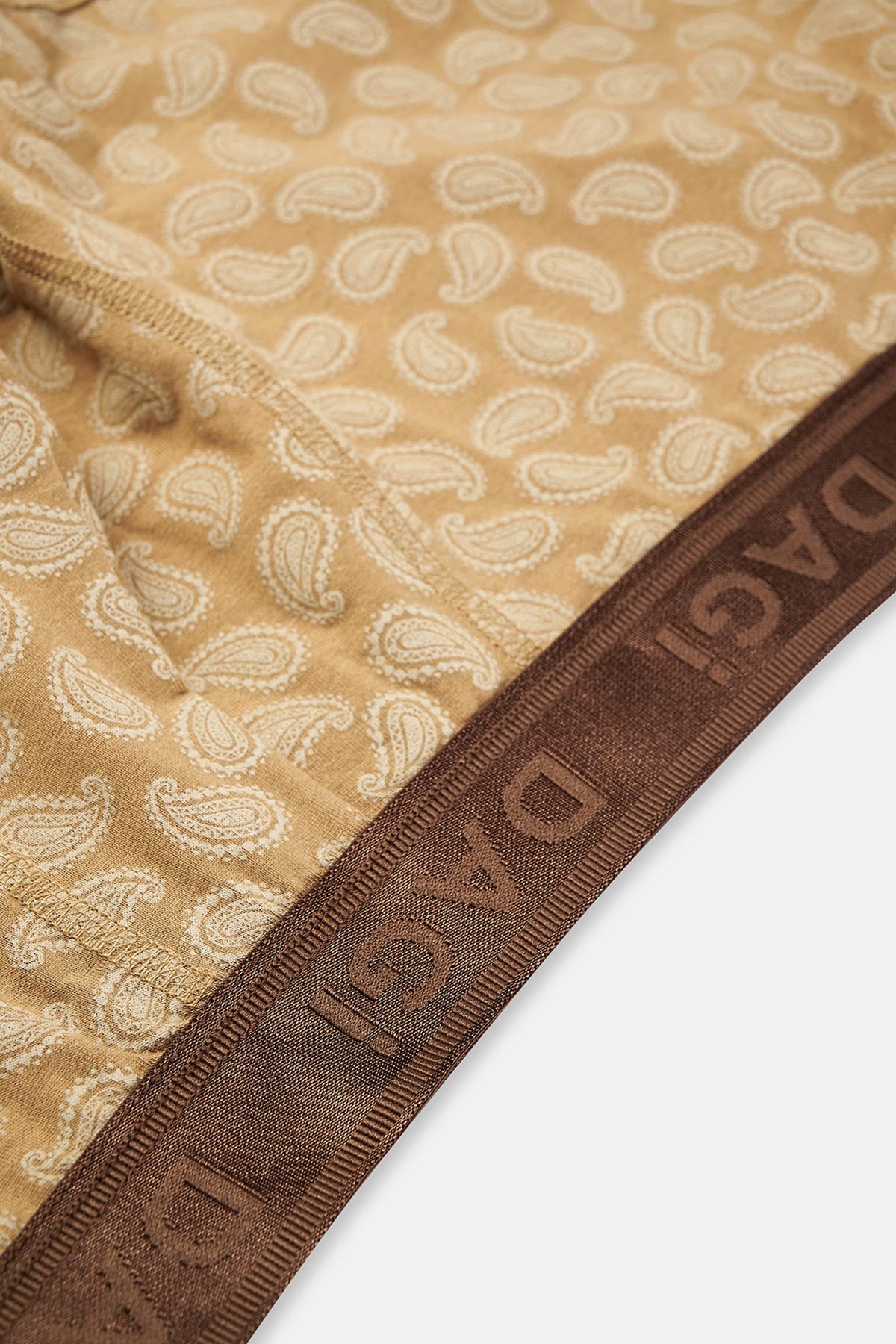 Kahverengi Micro Modal Desenli 3'lü Boxer