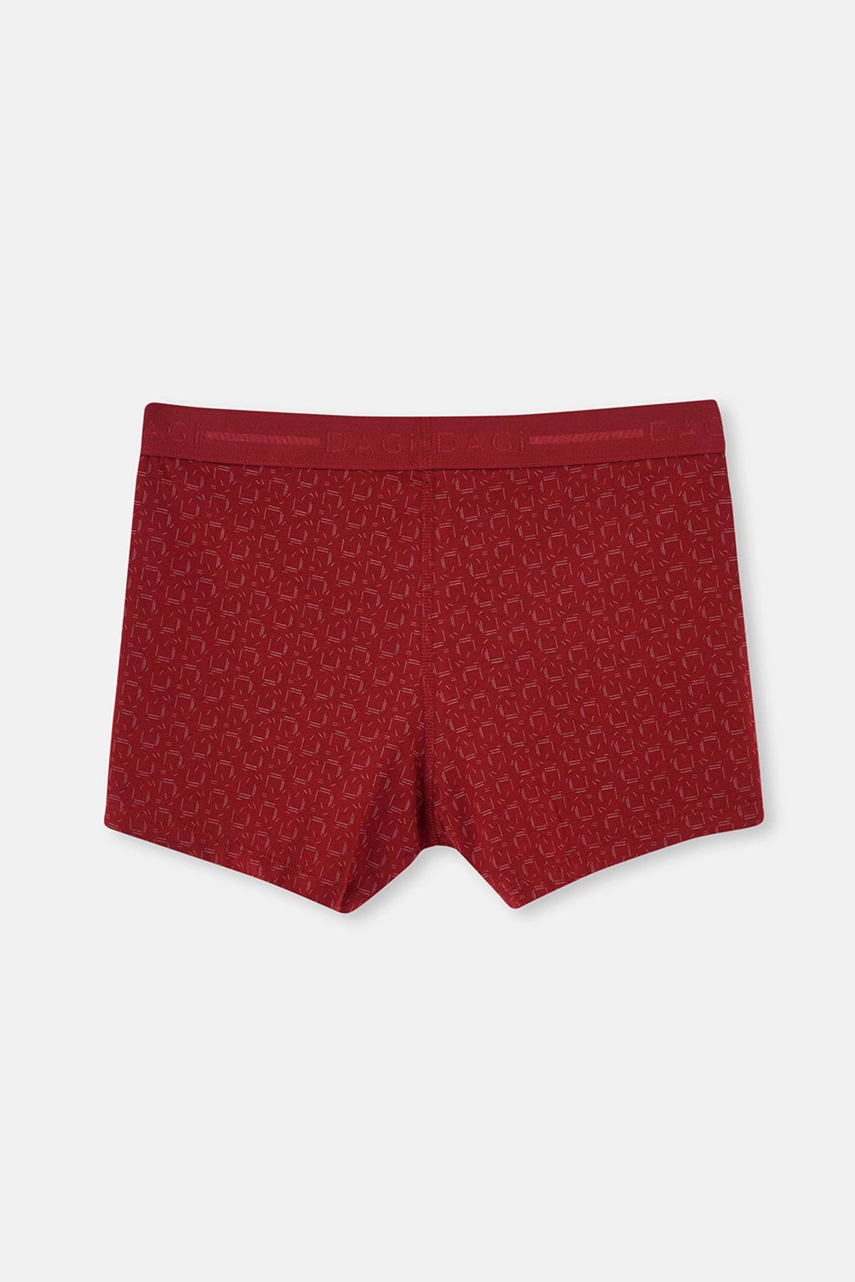 Bordo Pamuk Desenli 2'li Boxer