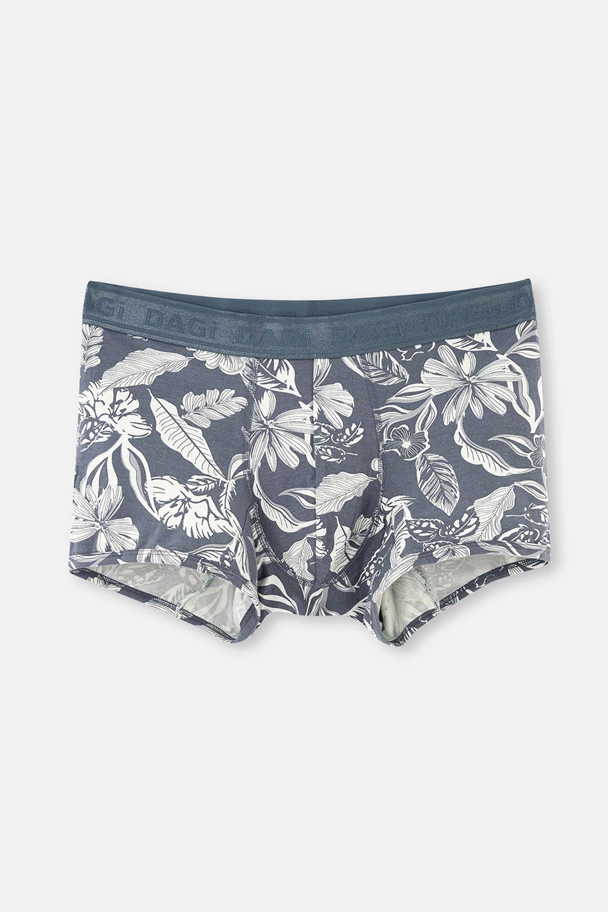 Gri Micro Modal Desenli 2'li Boxer