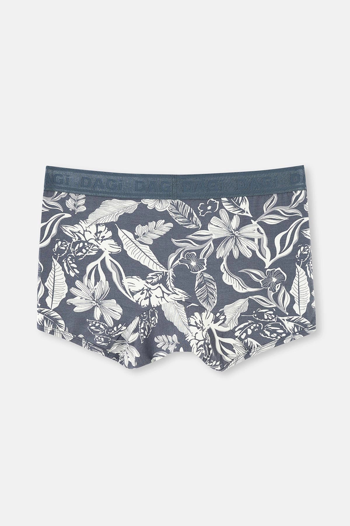 Gri Micro Modal Desenli 2'li Boxer