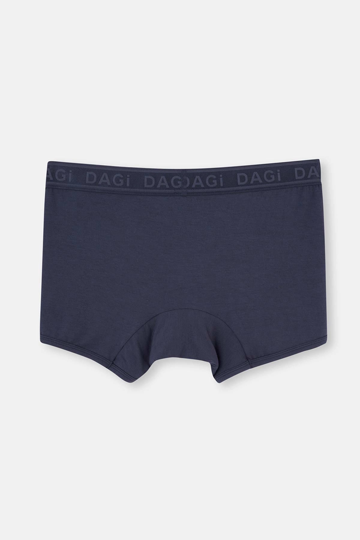 Indigo Micro Modal Düz Boxer