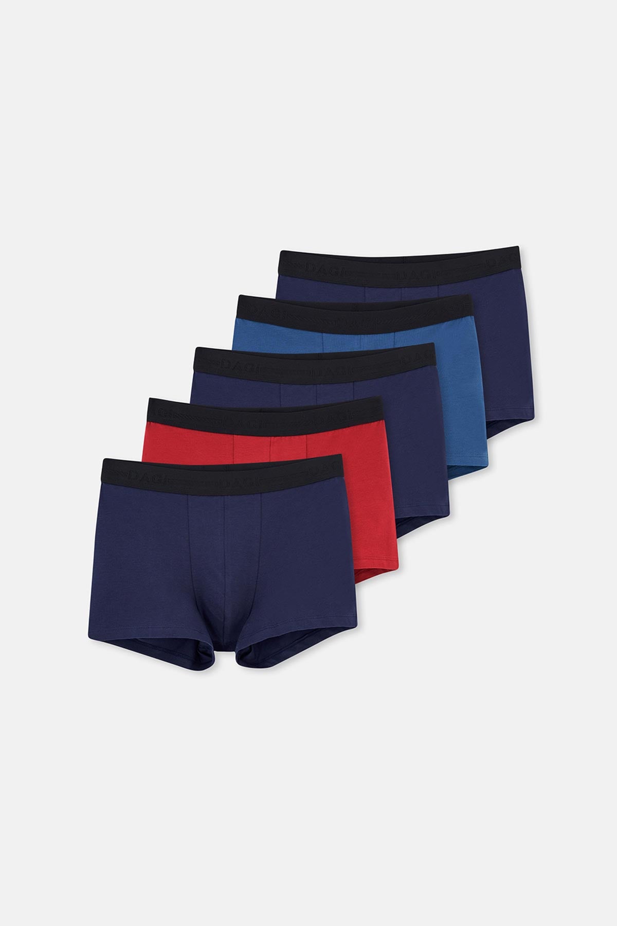 Multicolor Pamuk Düz 5'li Boxer