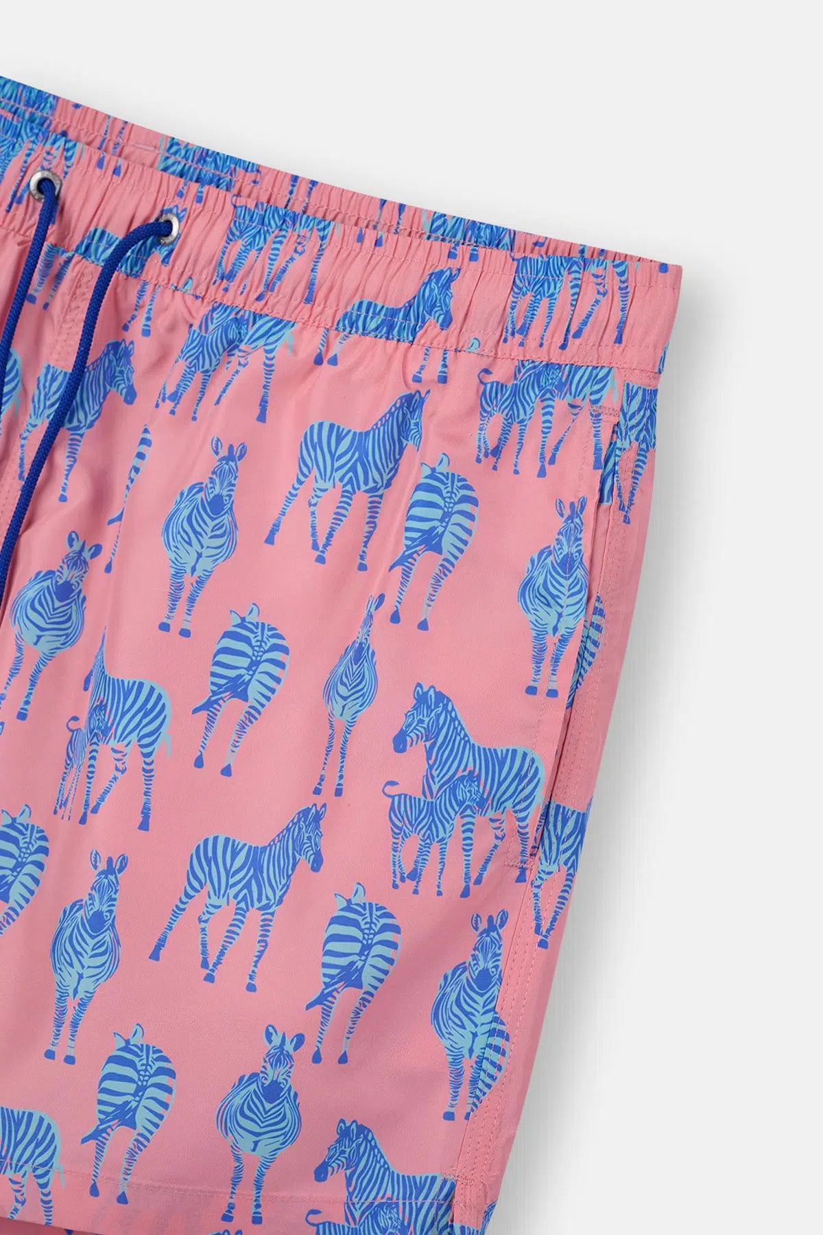 Multicolor Kısa Zebra Desenli Deniz Şortu