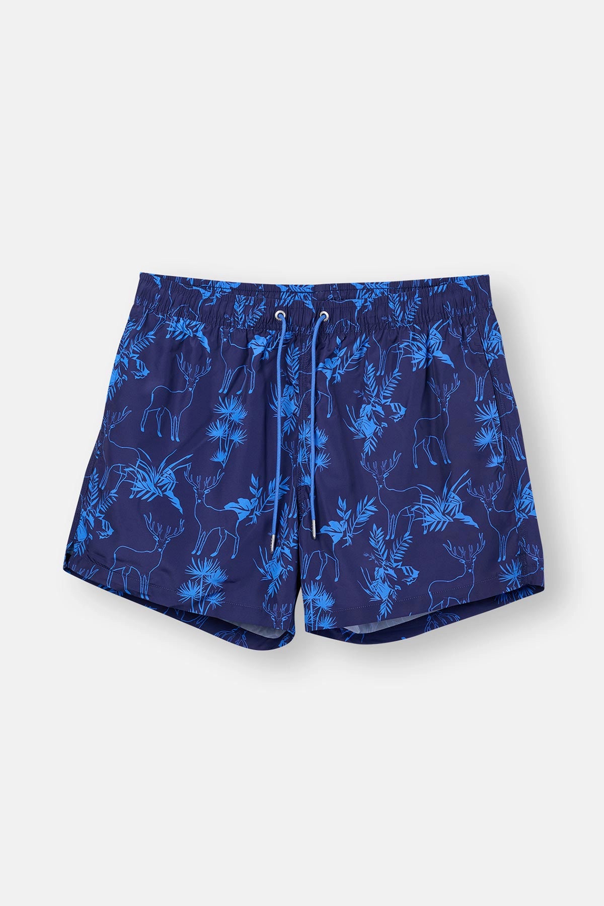 Multicolor Geyik Desenli Kısa Deniz Şortu