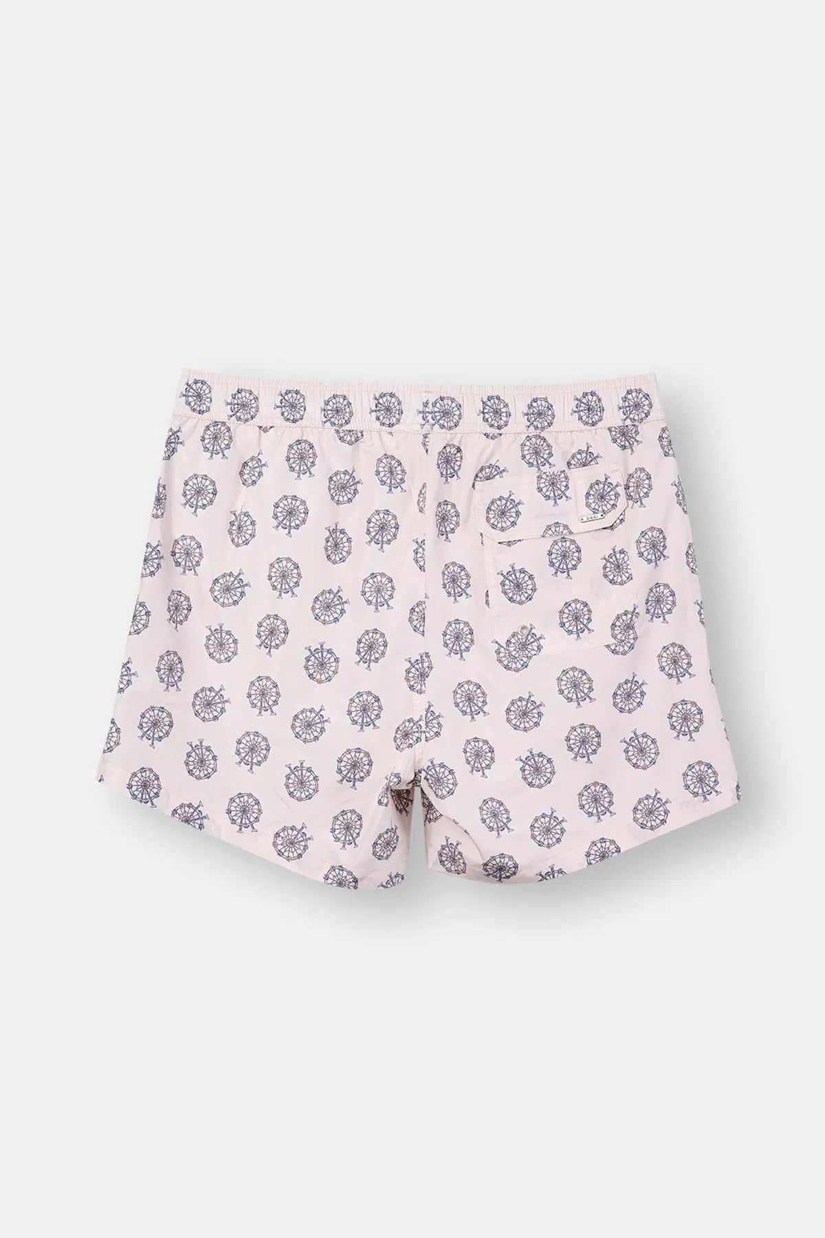 Multicolor Dönme Dolap Desenli Kısa Deniz Şortu