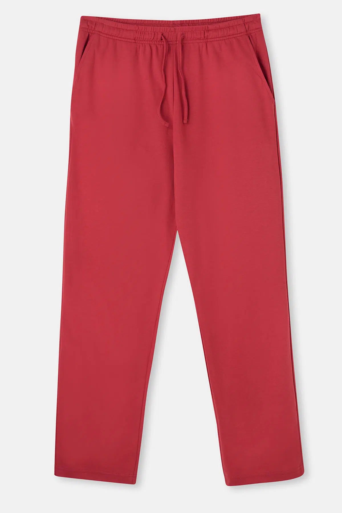 Kırmızı Interlok Cepli Pantolon Pijama Altı