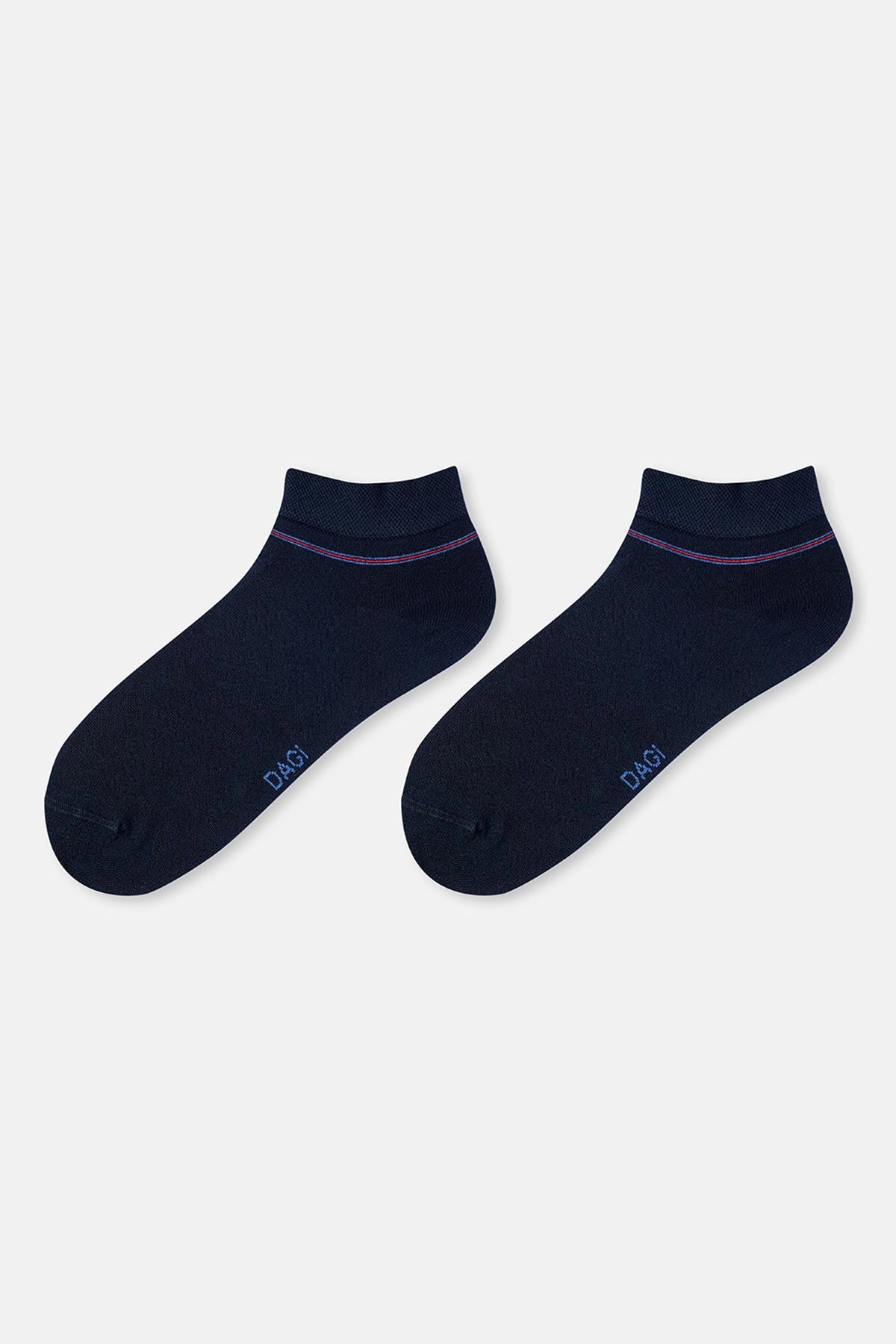 Lacivert-Siyah Erkek 2'Li Micro Modal Klasik Patik Çorap