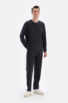 Lacivert Yarım Patlı Regular Fit Everfresh Tişört