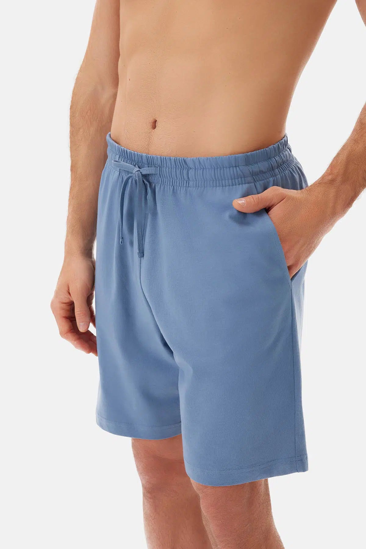 Ekru Bis Yaka Baskılı Kısa Kollu Şort Pijama Takımı