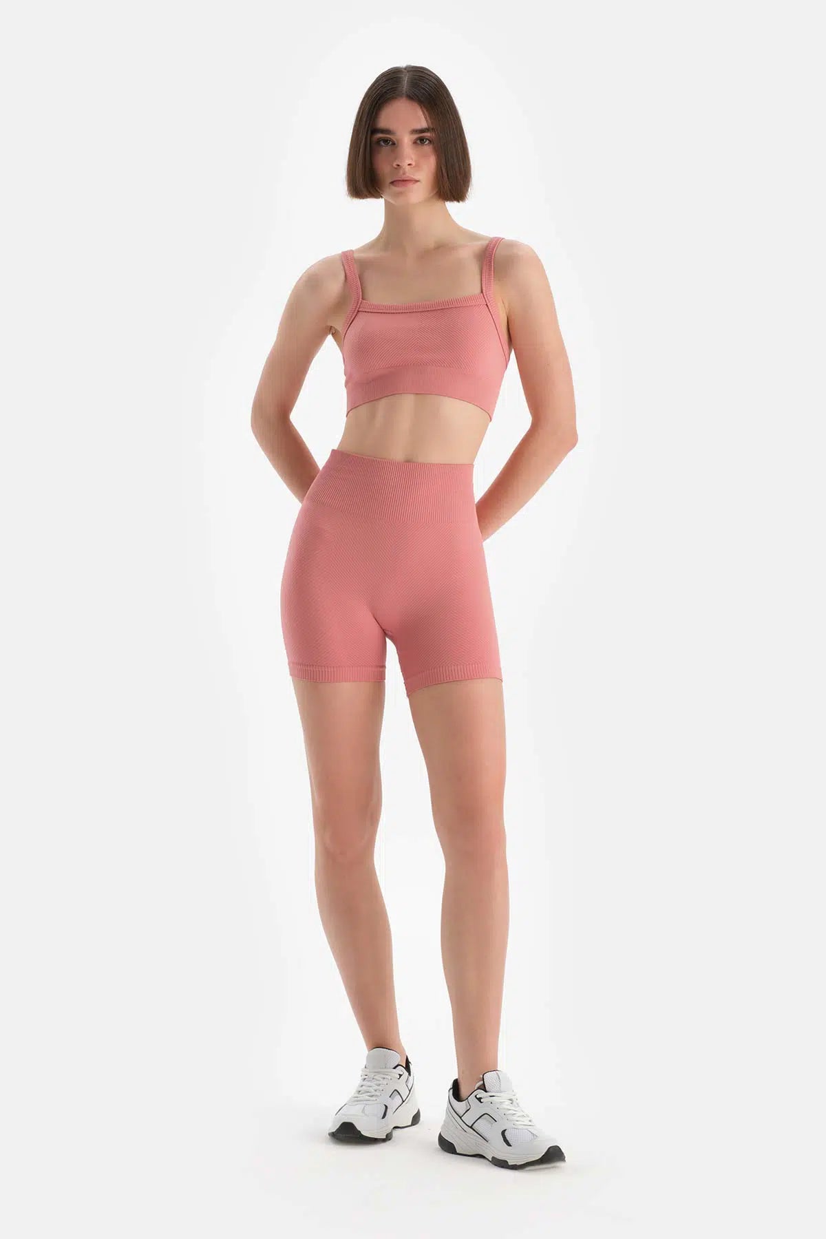 Gül Kurusu Dagi Active Kadın Kalın Askılı Seamless Sporcu Sütyeni