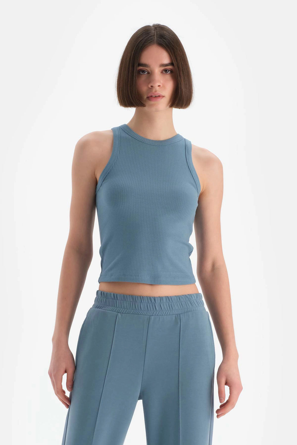 Açık Mavi Dagi Active Kadın Kaşkorse Kolsuz Atlet