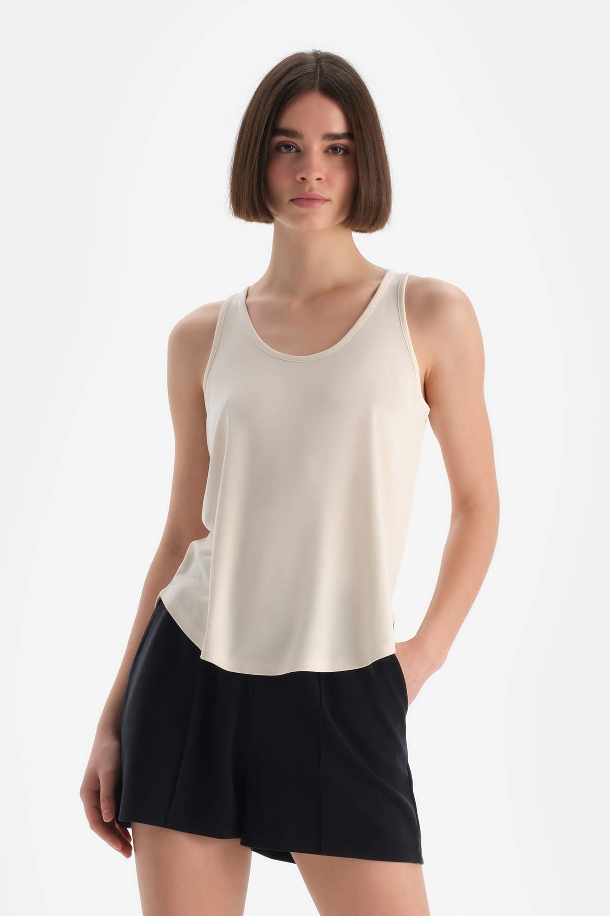 Ekru Dagi Active Kadın Modal Kolsuz Atlet