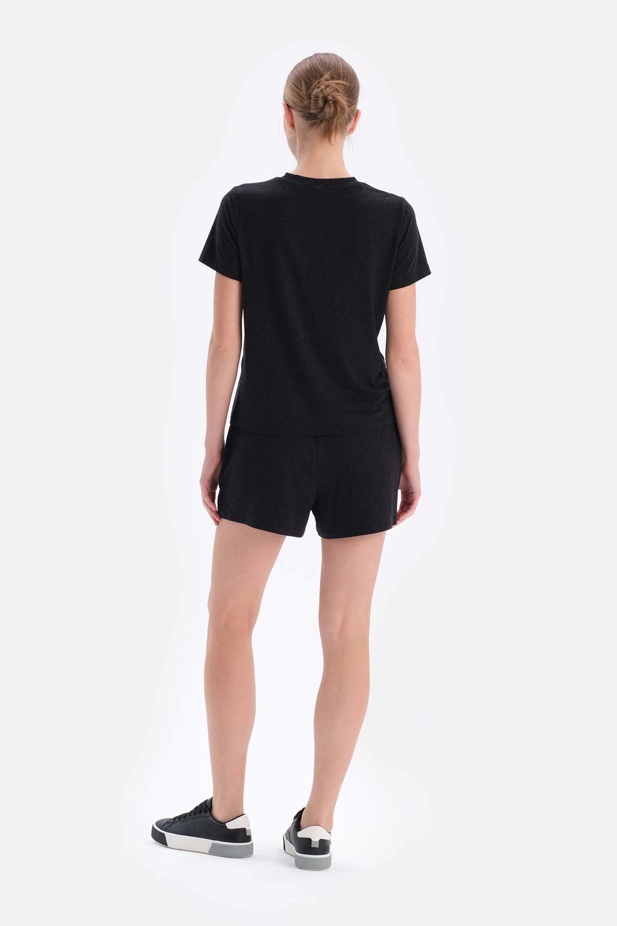 Siyah Soft Touch Basıc Şort