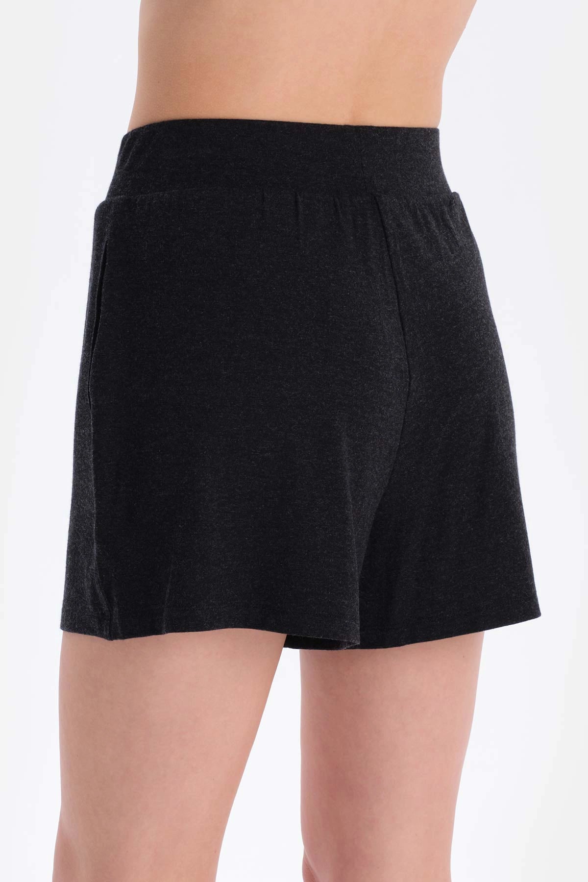 Siyah Soft Touch Basıc Şort