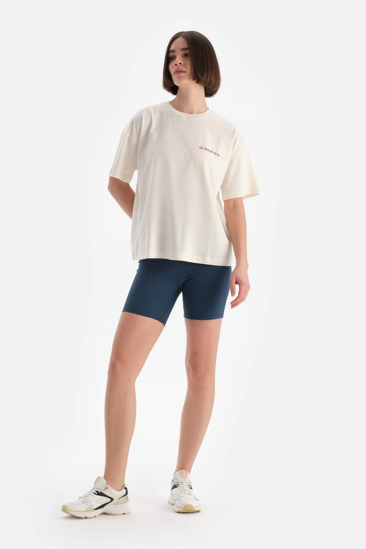 Lacivert Dagi Active Kadın Bıker Tayt