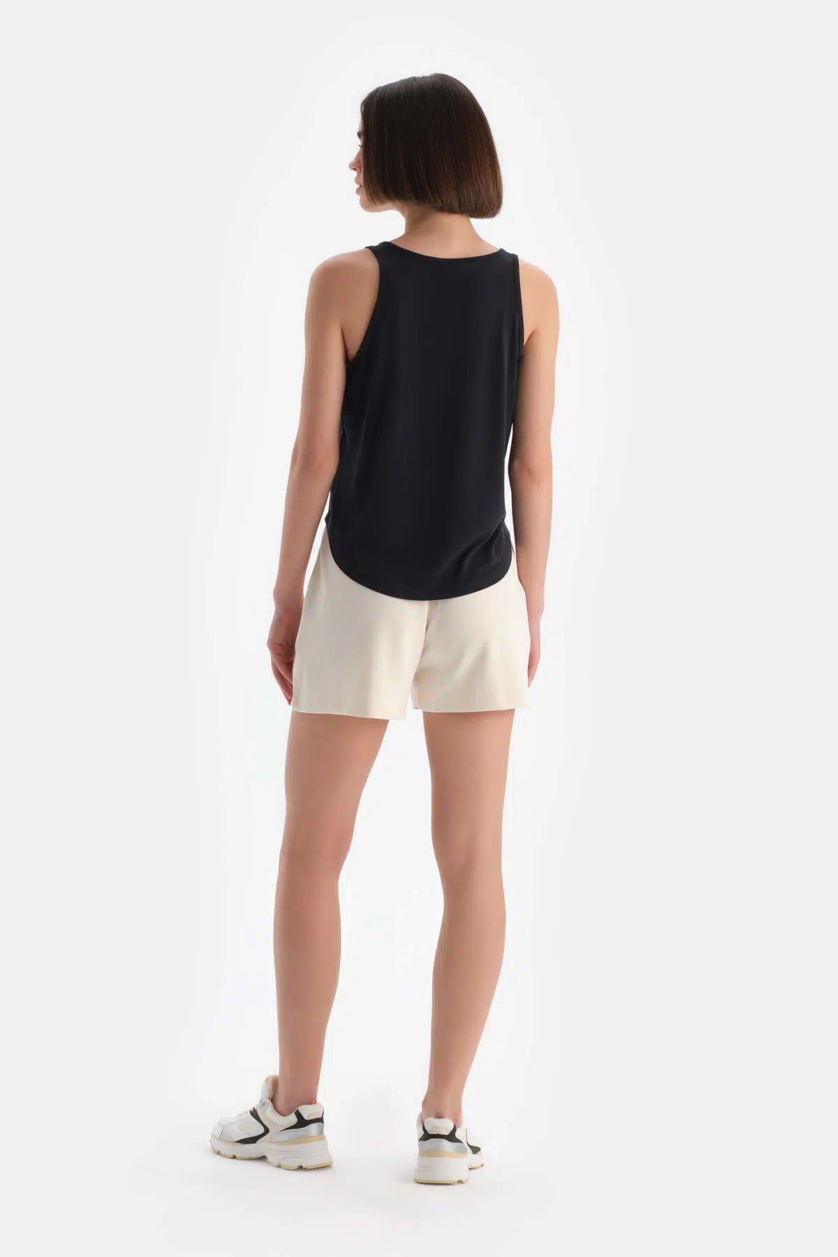 Ekru Dagi Active Kadın Modal Nervürlü Şort