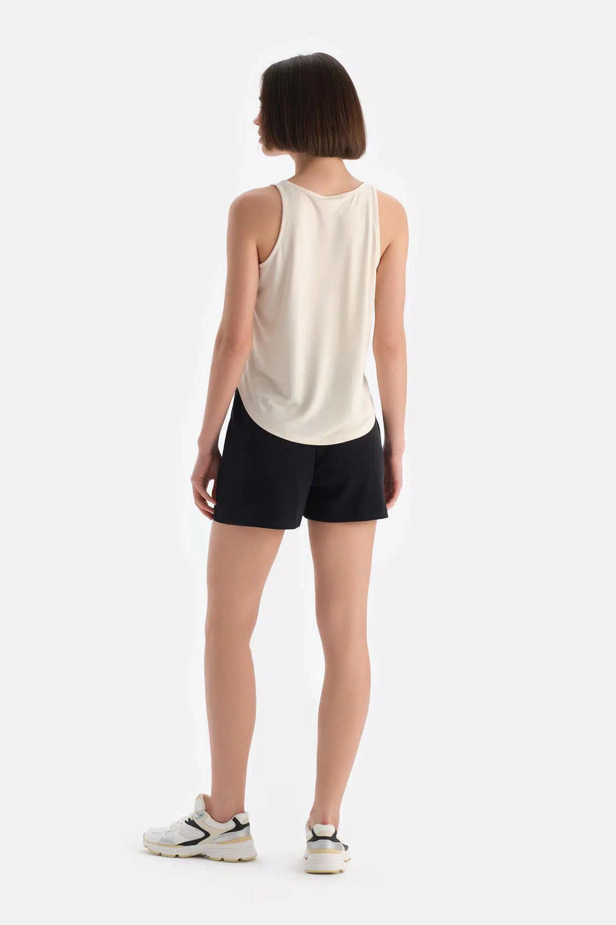 Siyah Dagi Active Kadın Modal Nervürlü Şort