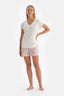 Açık Pembe 2'li Modal Örme Şort Pijama Altı
