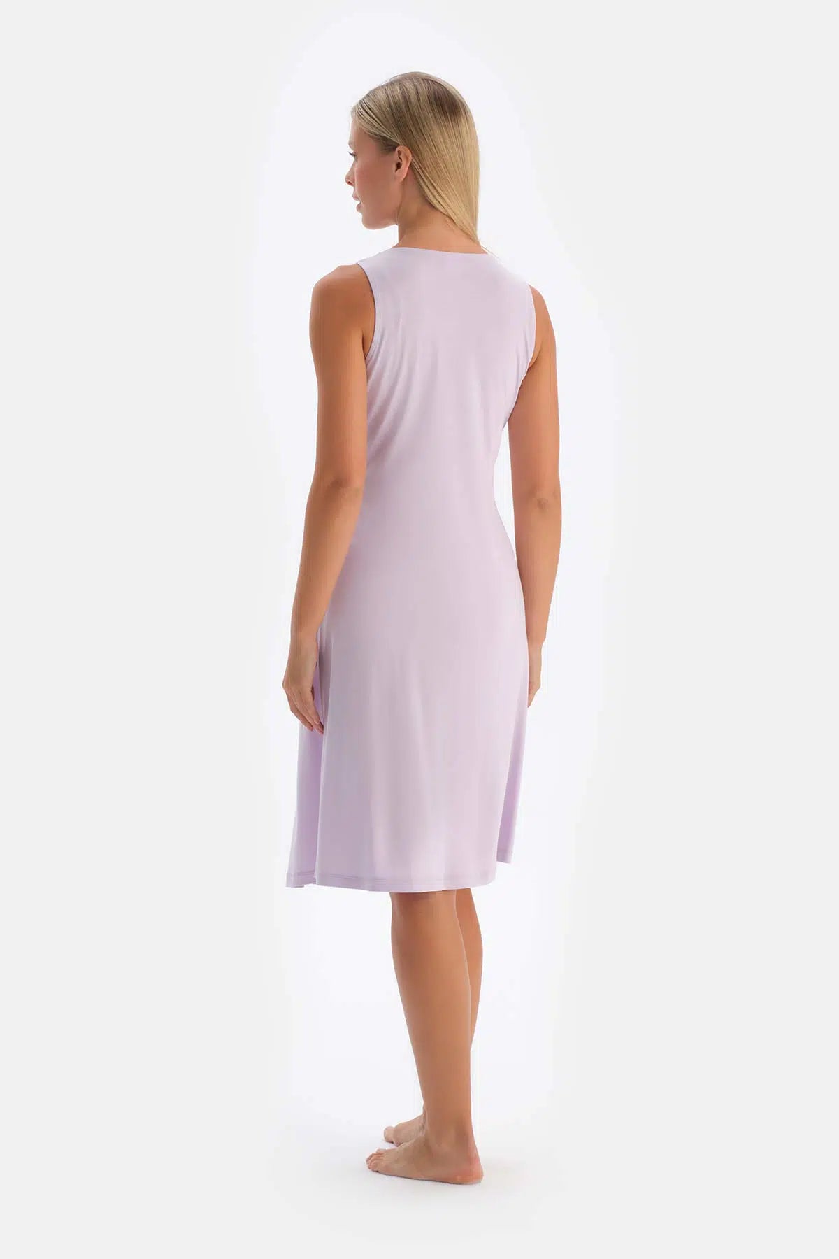 Lila Viskon Hamile Gecelik