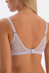Lila Micromodal Kruvaze Arkası Dantel Detaylı Üçgen Soft Bra