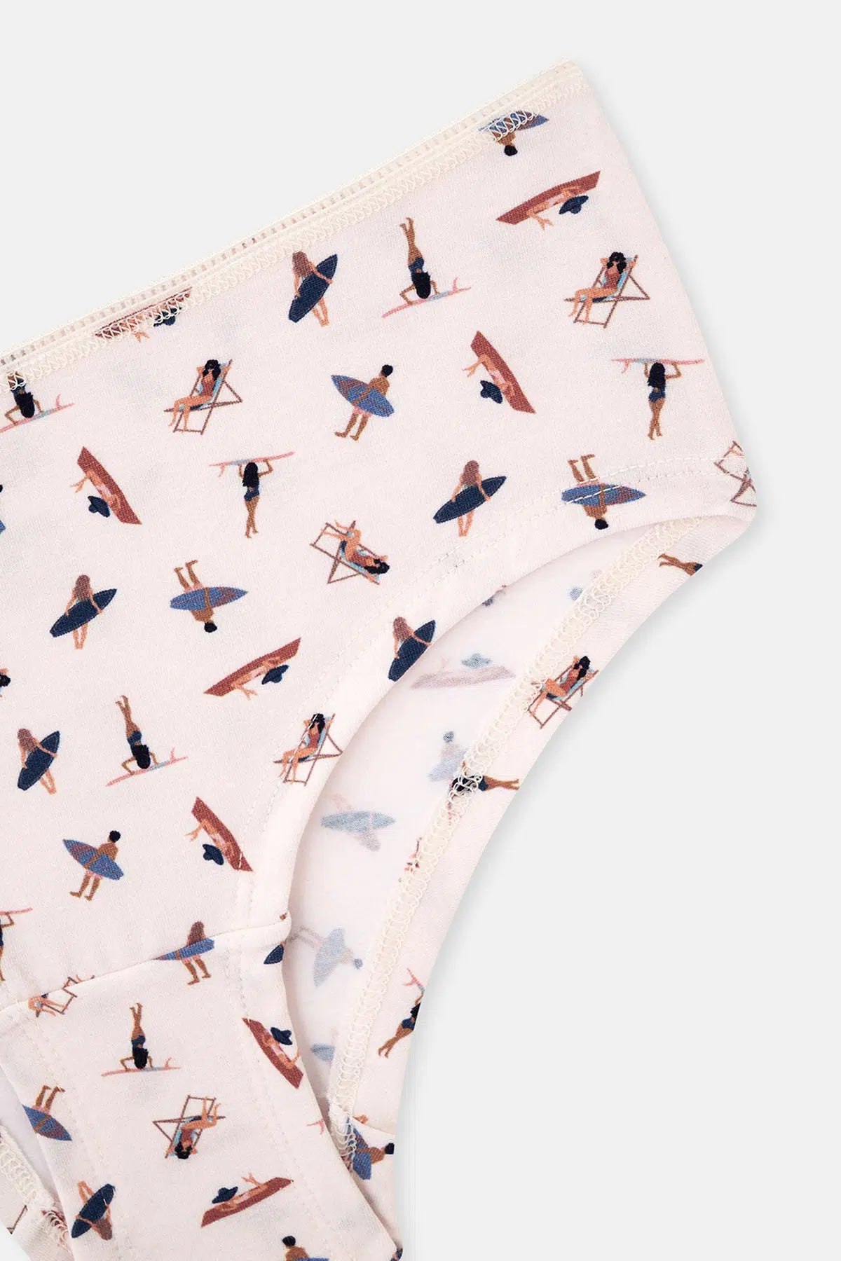 Multicolor Kadın 3'lü Pamuklu Desenli Hipster Külot