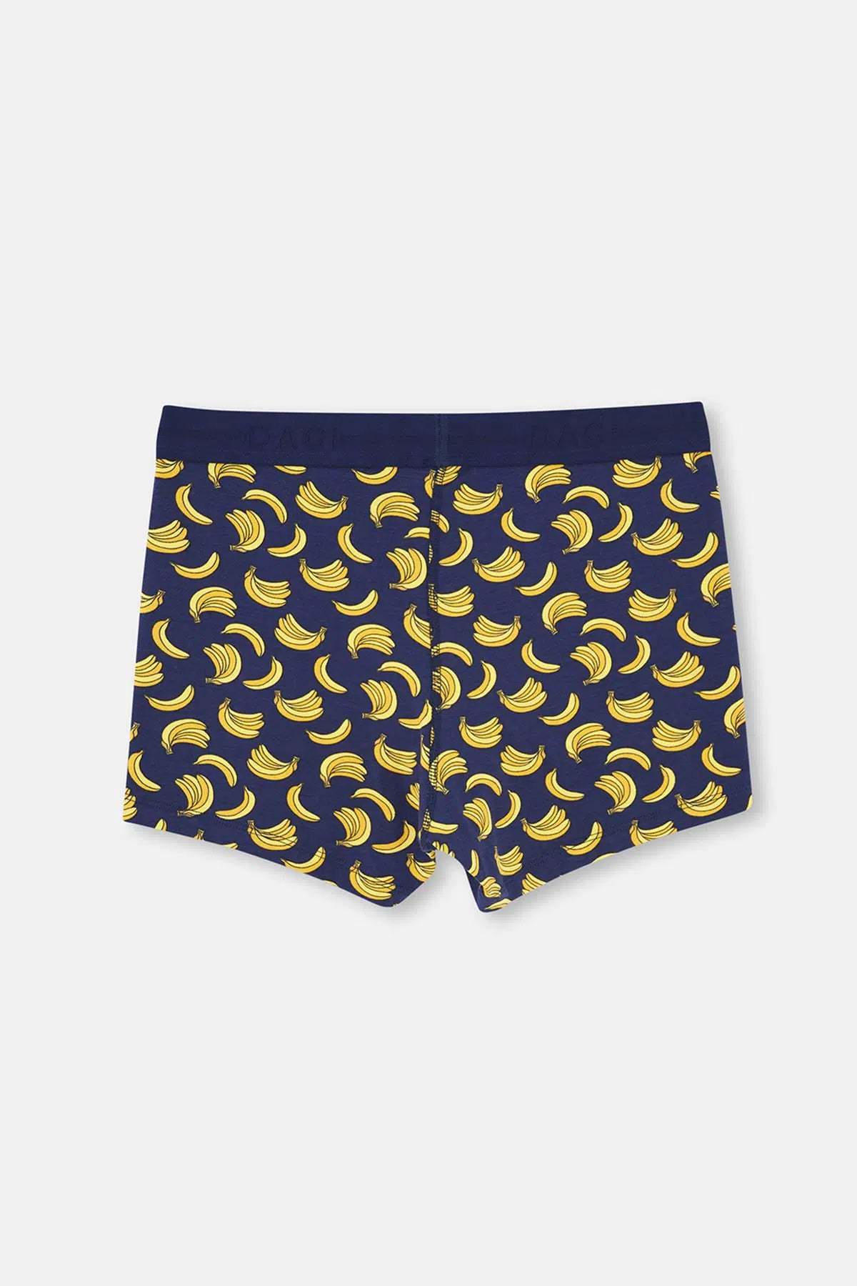 Lacivert Muz Desenli Pamuklu Boxer