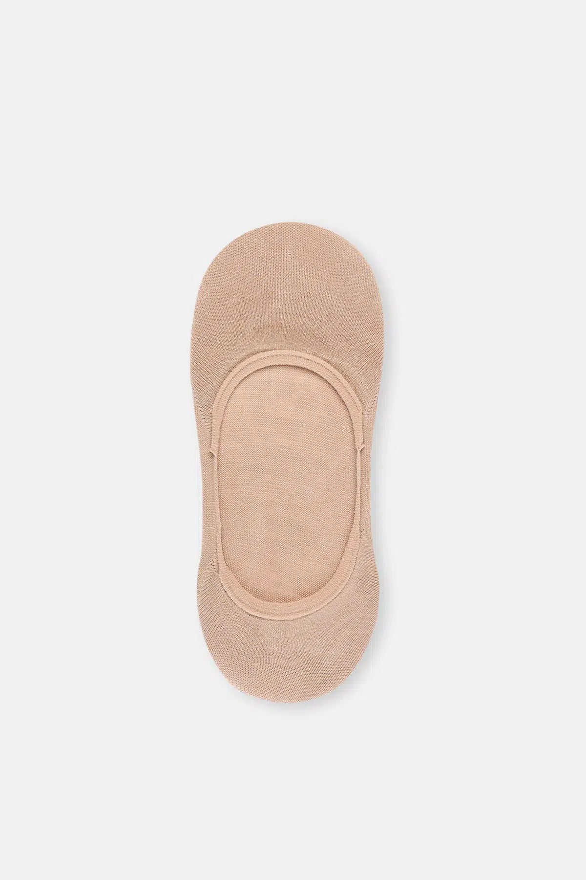 Bej Kadın 2'Li Bambu Basıc Babet Çorap