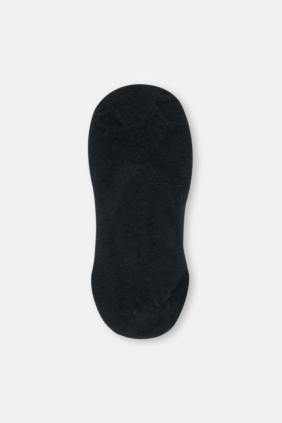 Siyah Kadın 2'Li Bambu Basıc Babet Çorap