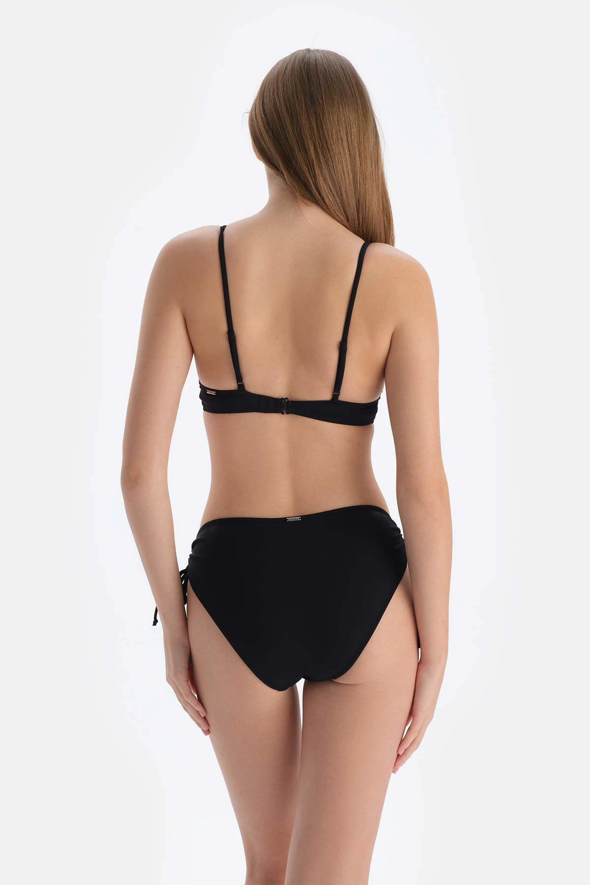 Siyah Yanı Büzgülü Bikini Alt