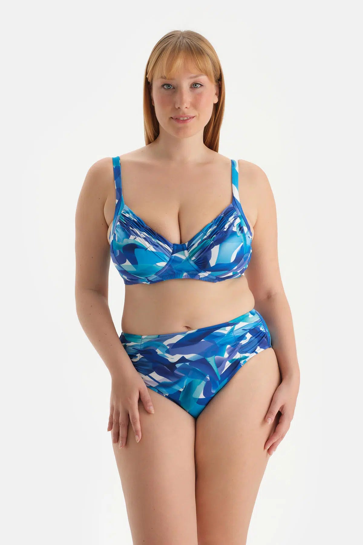 Mavi Yüksek Bel Bikini Alt