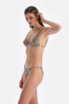Kahverengi Leopar Düşük Bel Bikini Altı