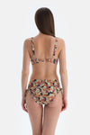 Mor Yanı Büzgülü Bikini Alt