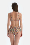 Mor Yanı Büzgülü Bikini Alt