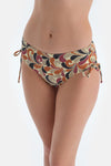 Mor Yanı Büzgülü Bikini Alt