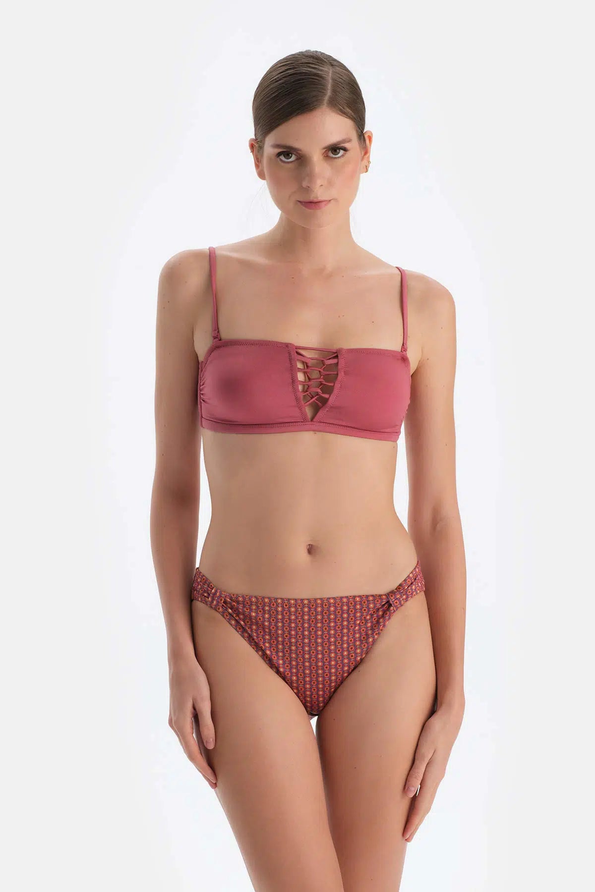 Kahverengi Straplez Bikini Üstü