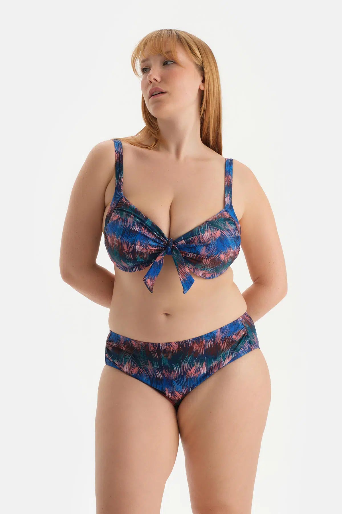 Pudra Korseli Toparlayıcı Bikini Üst