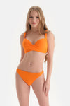 Turuncu Kaplı Balenli Bikini Üstü